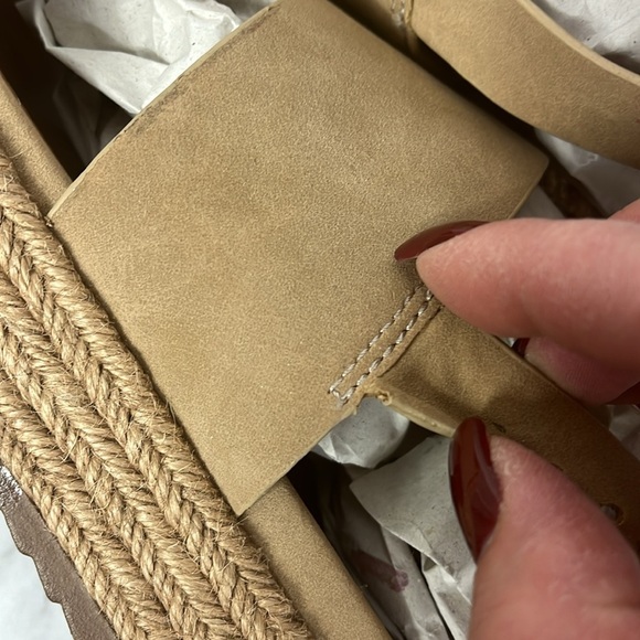 Naturalizer "PATIENCE" Platform Espadrille Sandal Sz 9M Tan - Picture 8 of 9